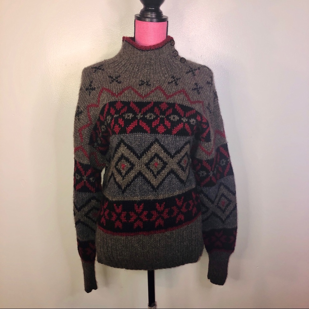 Vintage Nils Wool Blend Ski Lodge Sweater